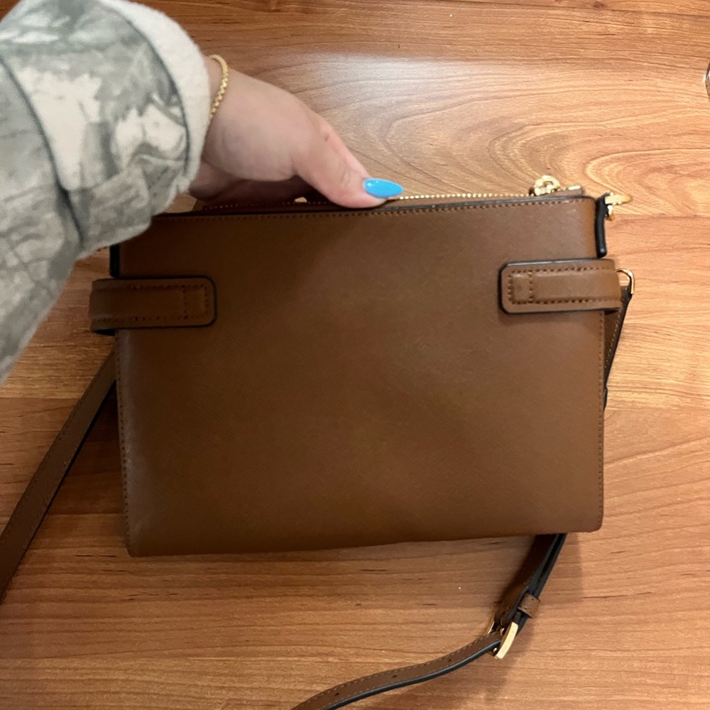 Michael Kors Brown Crossbody Bag with Gold Accents - Picture 5 of 5